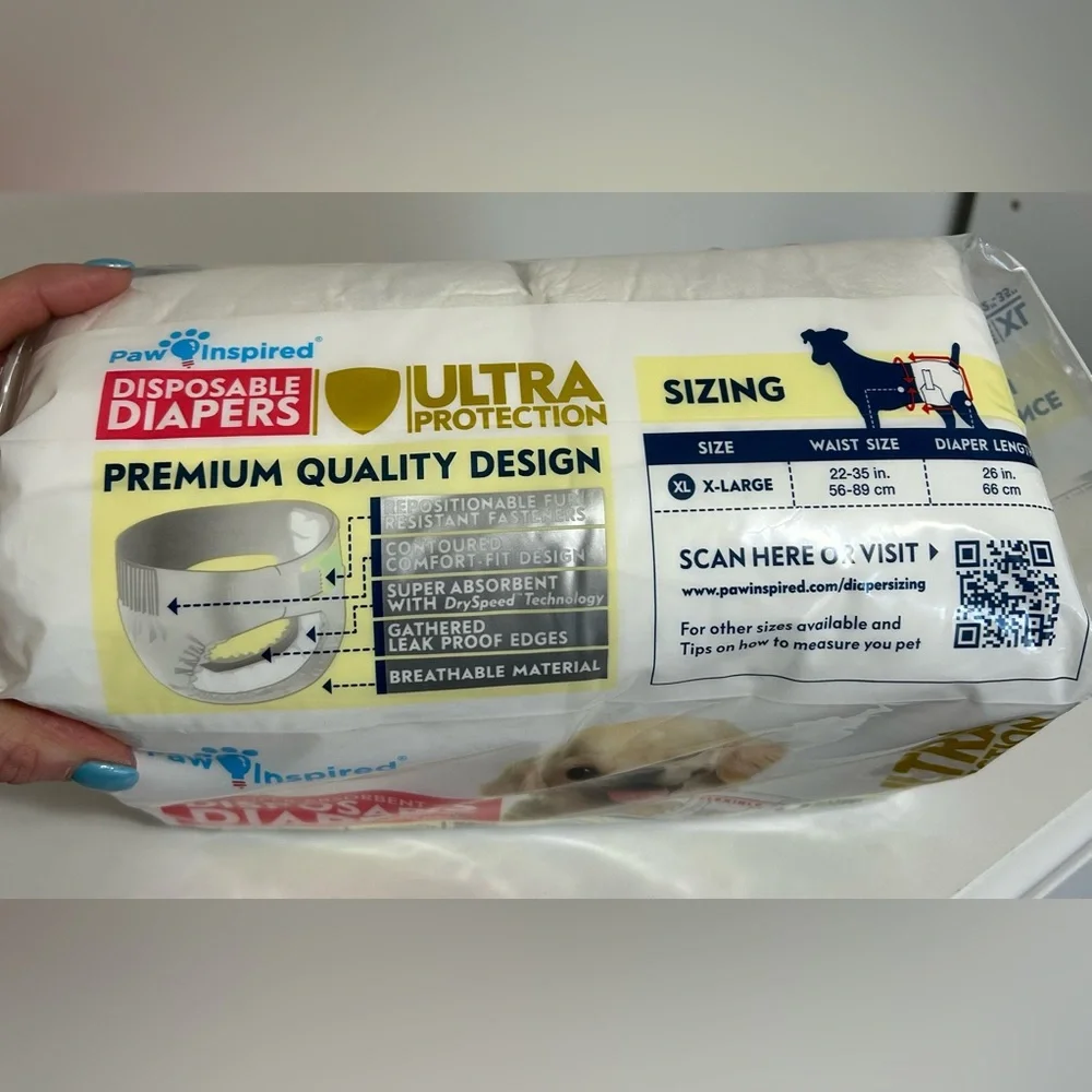 Inspire Ultra Protection Disposable Dog Diapers, XL